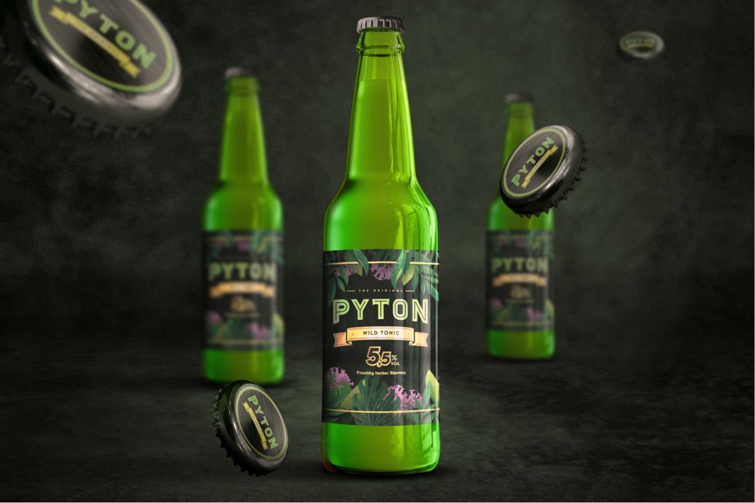 Etikett Design für Pyton Beer