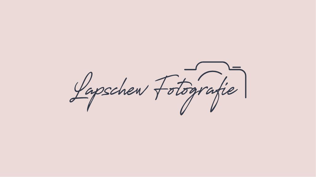 Einfarbiges Fotografen Logo für Fotostudio Lapschew-Fotografie