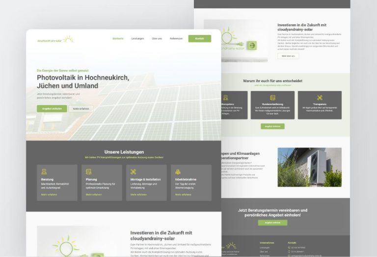 Website Relaunch für cloudyandrainy-solar PV-Beratung